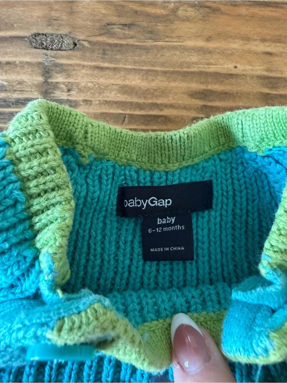 babyGAP Colorblock Knit Baby Dress with Buttons 6-12 MONTHS